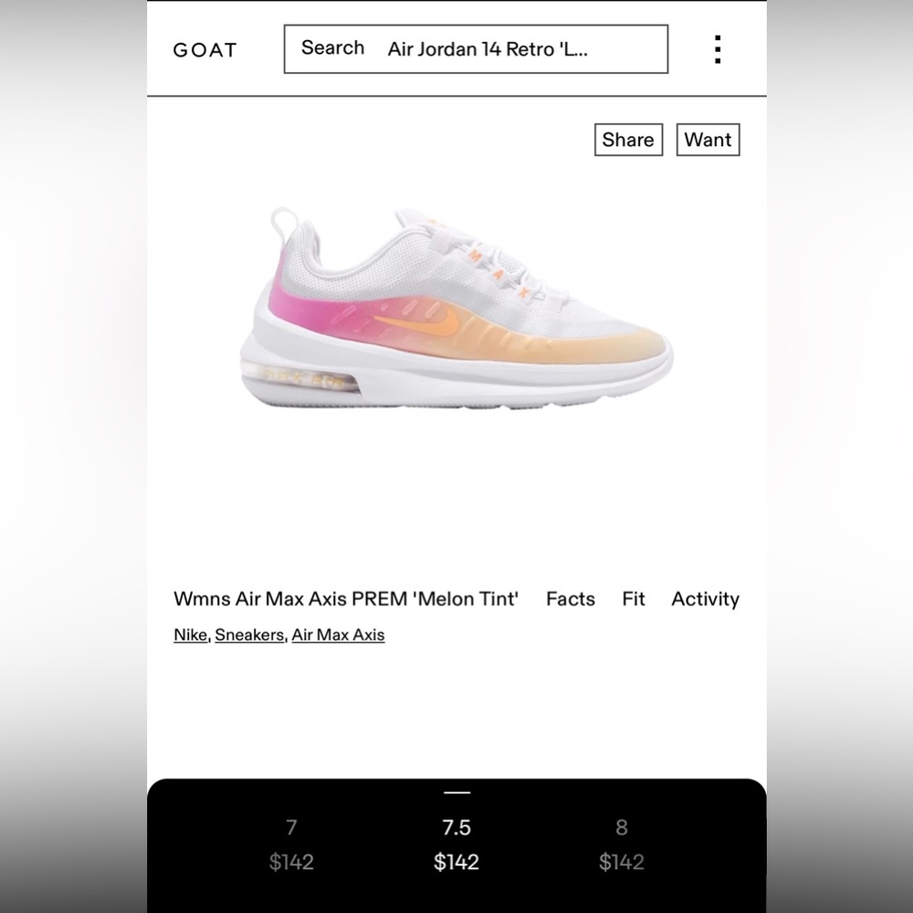 Nike Air Max Axis PREM 'Melon Tint'